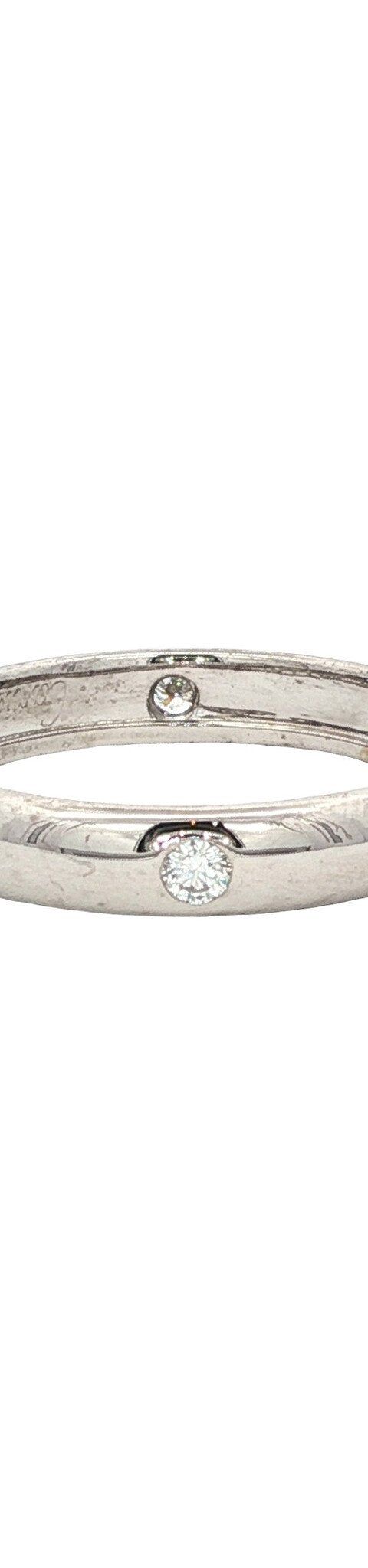 Vintage Cartier Stella 18K White Gold Band with Diamond